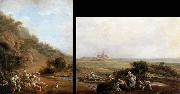 Luis Paret y alcazar Village Scene and View of Fuenterrabia oil painting reproduction